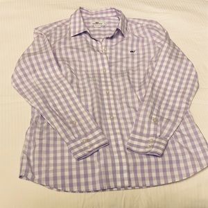 Vineyard Vines women’s Lavender Gingham Buttondown